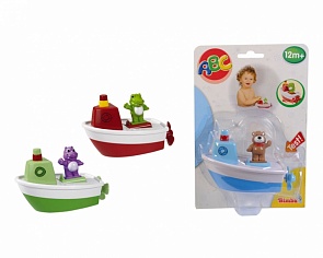 Игрушка для ванной - Лодочка с животными, 13 см., 3 вида (Simba, 4010291)